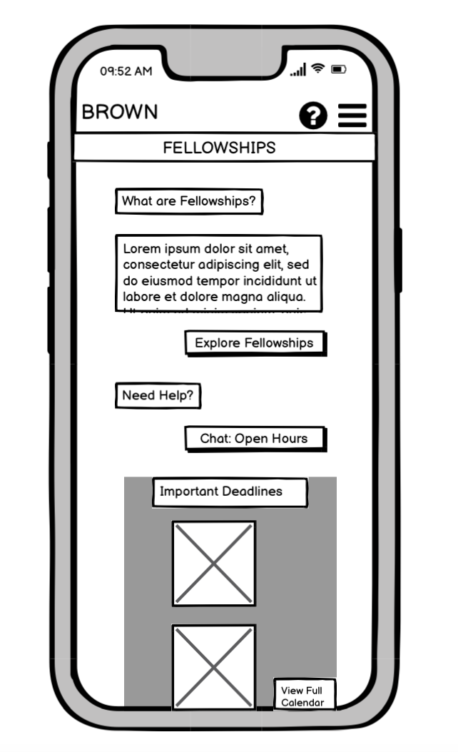 Image of the iphone based low-fidel prototype. 